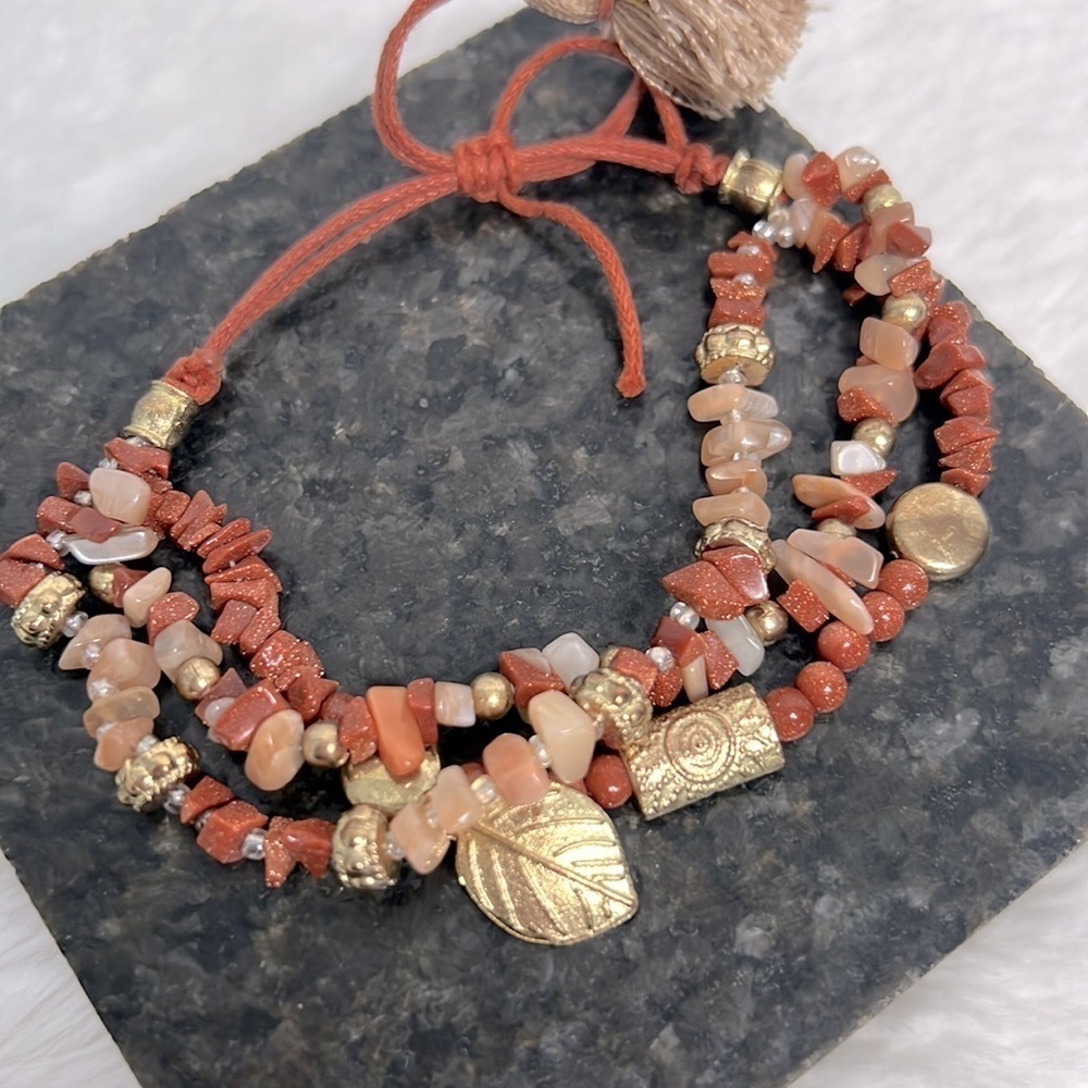 Adjustable bead boho bracelet - Picture 4 of 4